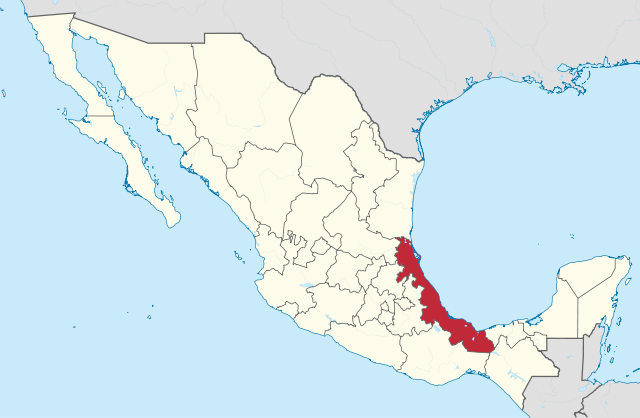 Karta över Veracruz